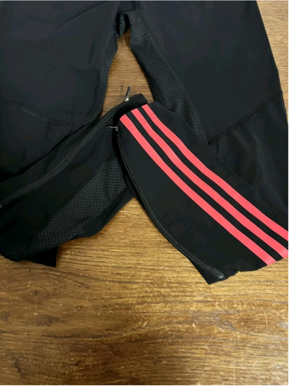 Adidas Adizero Climacool Crop Leggings Womens Size M Black Pink Athletic - Picture 4 of 4
